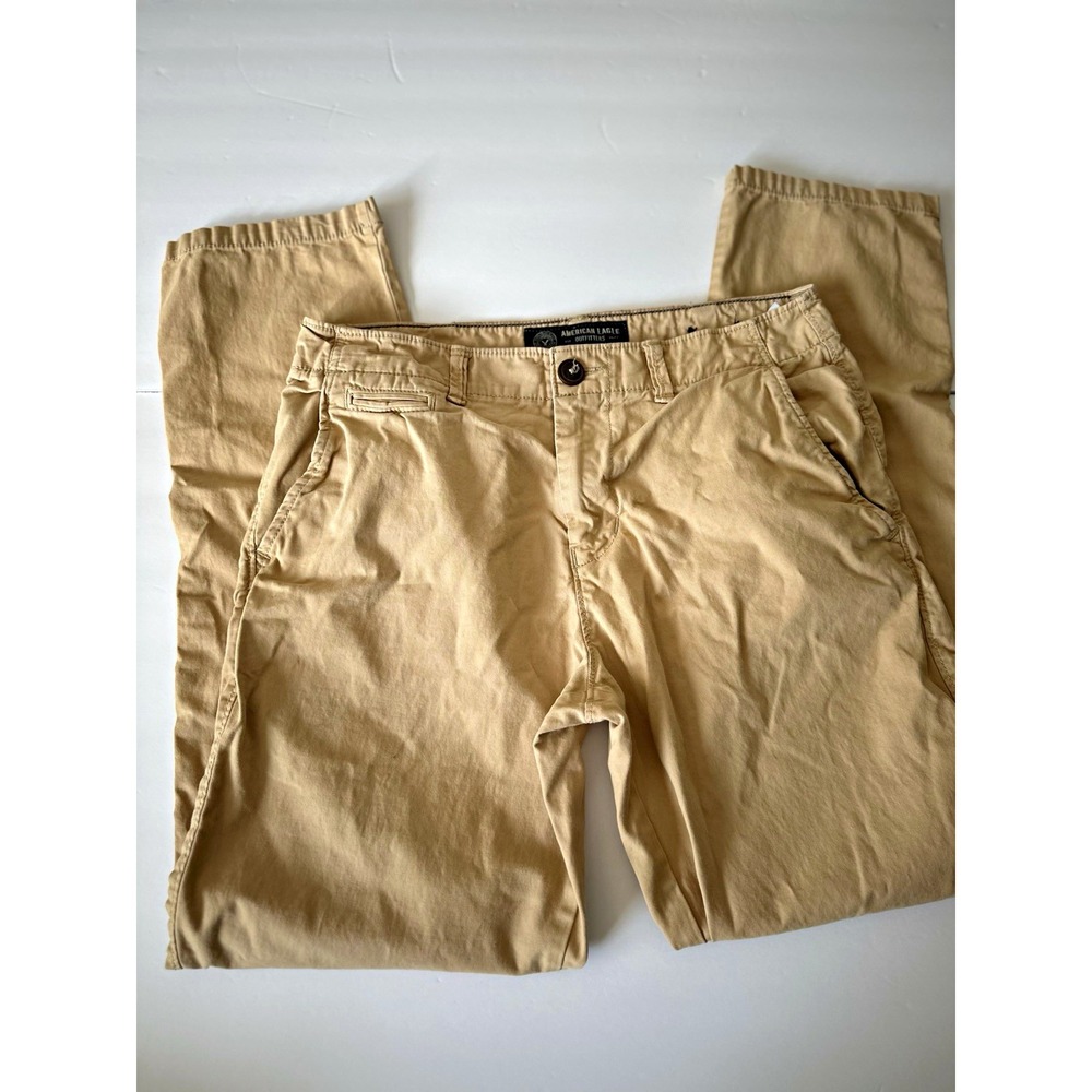 American Eagle Outfitters Core Flex Slim Straight Chino Pants Beige 29 Stretch
